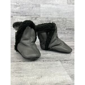 Toddler Faux Fur-Lined Faux Leather Booties Size 7-8